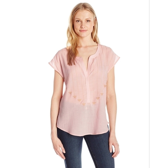 Plenty by Tracy Reese for Anthropology Women's Embroidered Henley - Picture 3 of 7